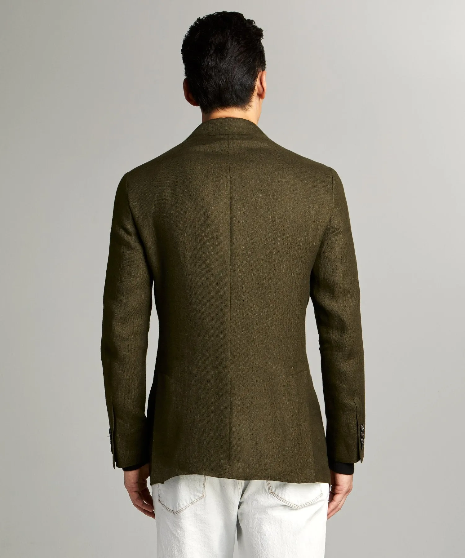 Sutton Linen Sport Coat in Olive