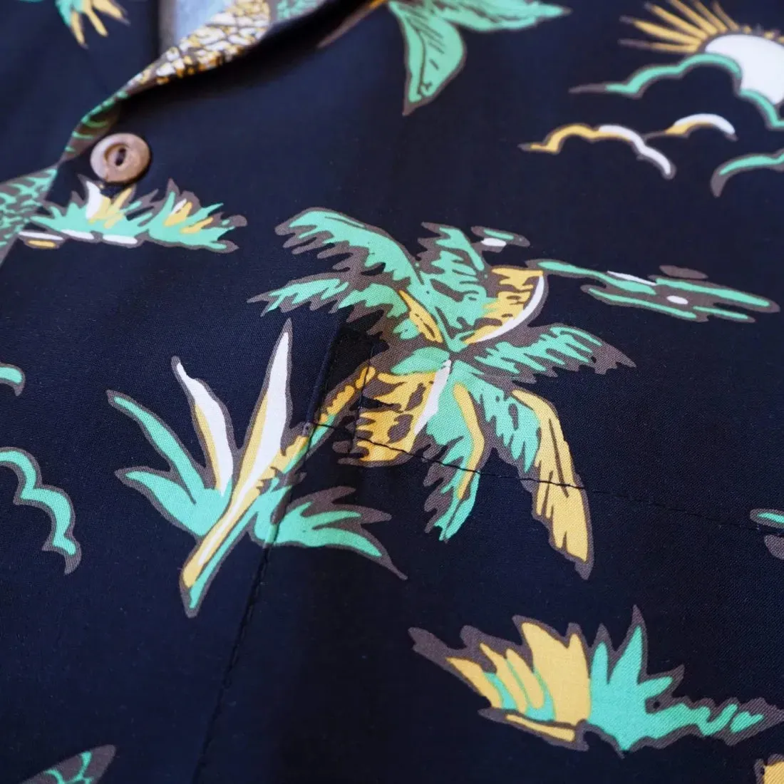 Turtle Bay Black Hawaiian Rayon Shirt