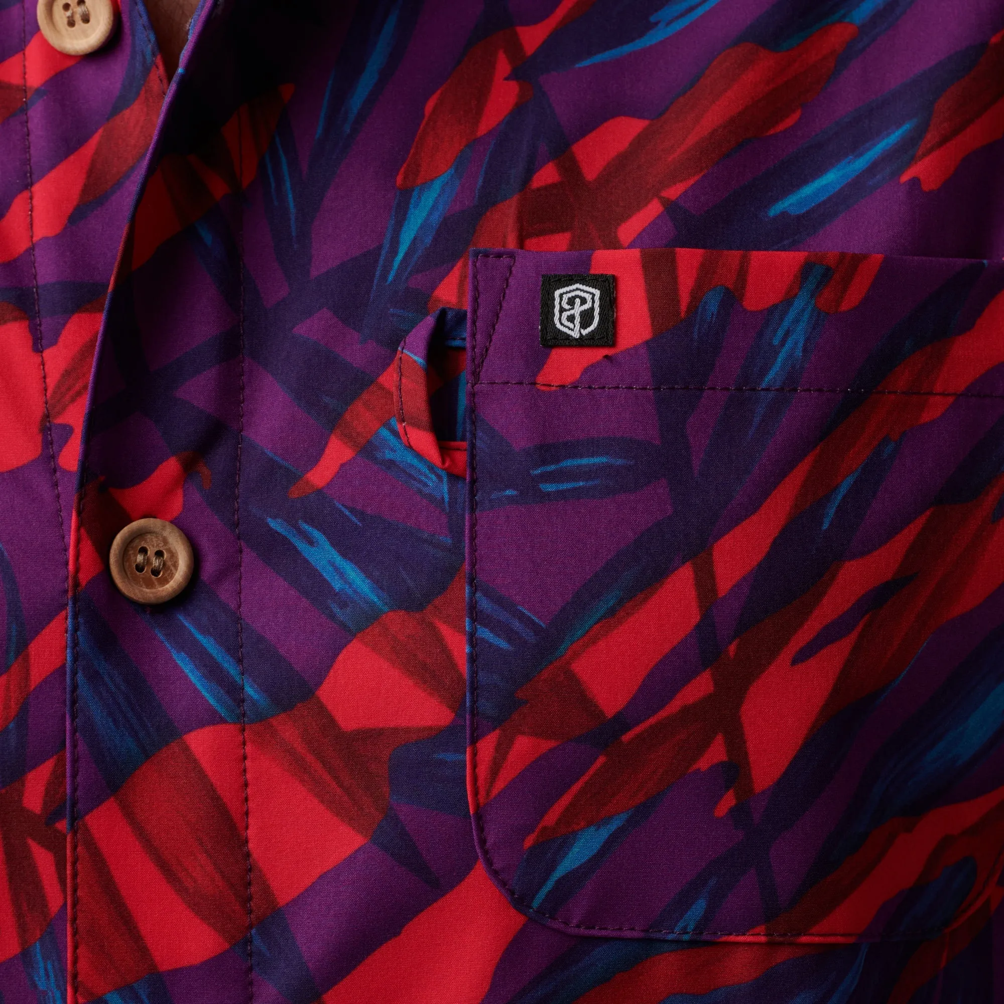 Voyager Button Up (Jungle Roja)