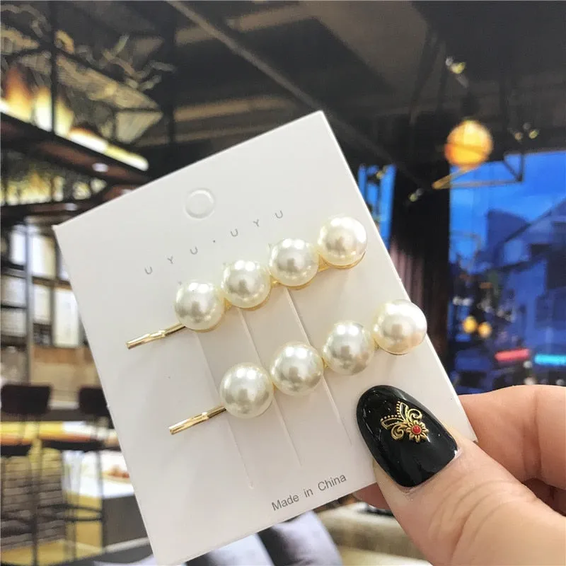 Wenkouban 6PCS Fashion Pearls Flower Chinese Hair Clips Pins For Girls Headwear Sweet Hairpins Hair Accessories Women 2022