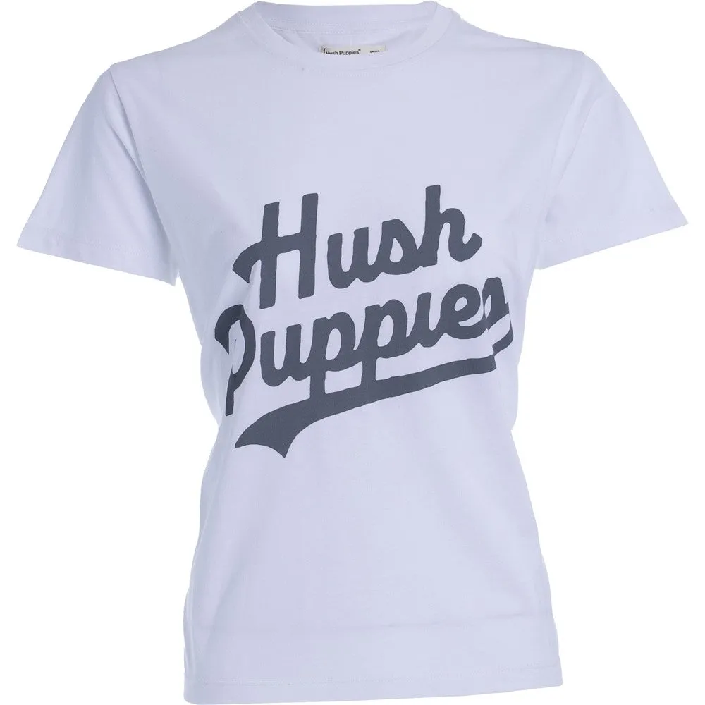 White Retro Scripts Ladies T-Shirt