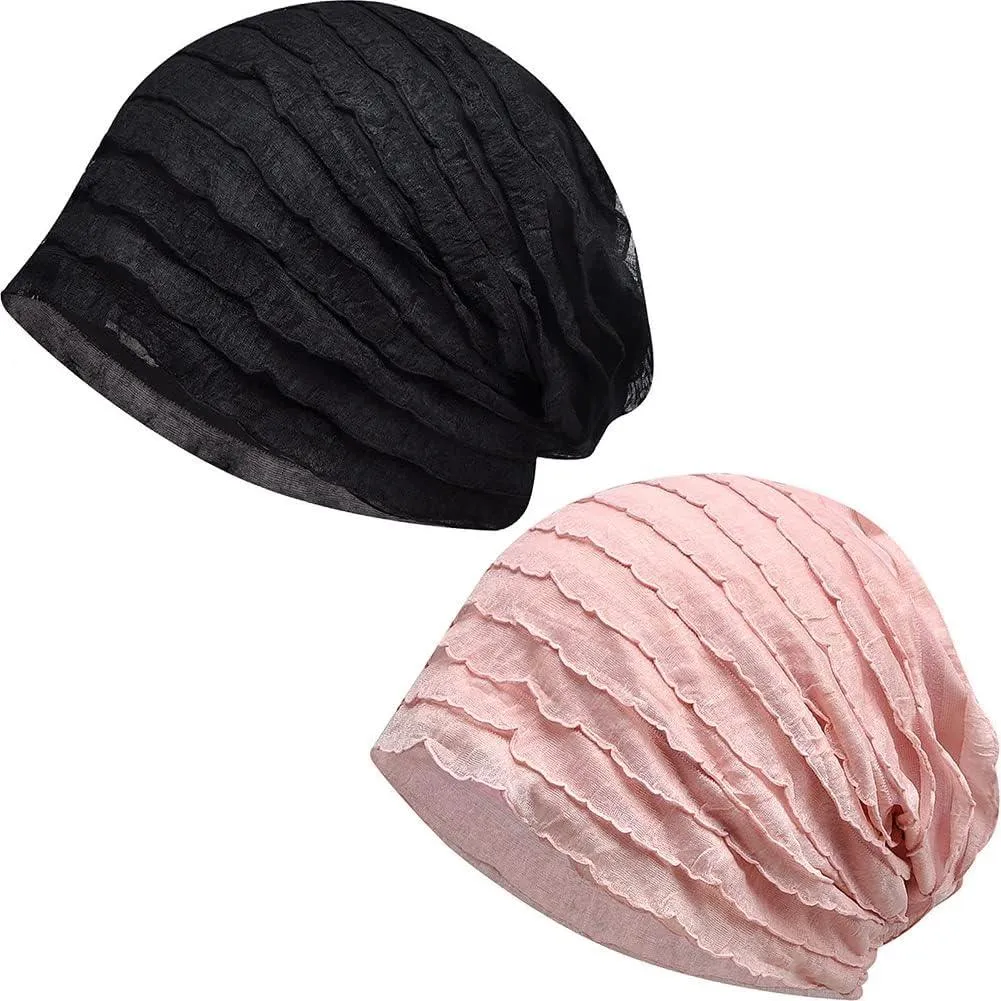 XYIYI Womens Chemo Headwear Hats Cotton Slouchy Beanie Cap Scarf